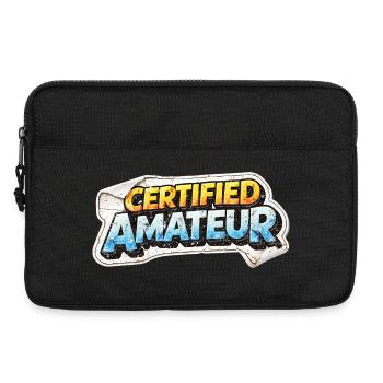 Zertifiziertes Amateuraufkleber-Tee - Laptoptasche 13" - Schwarz - Vorne