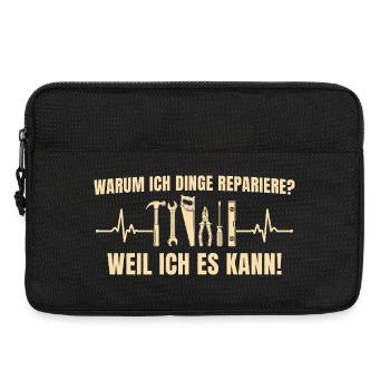 Handwerker – Dinge reparieren Weil ich es kann - Laptoptasche 13" - Schwarz - Vorne