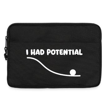 J’avais un humour potentiel de nerd scientifique avec des jeux de mots en physique - Sacoche pour ordinateur portable 13 pouces - noir - Devant