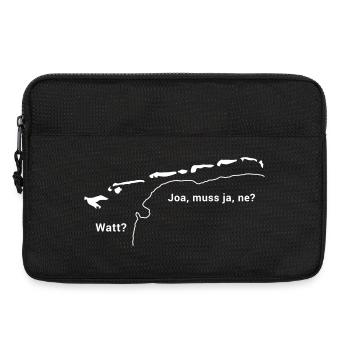 Ostfriesland - Borkum Insel Nordsee Watt Meer - Laptoptasche 13" - Schwarz - Vorne