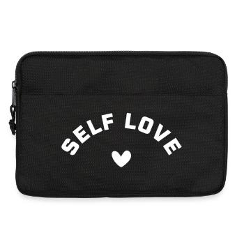 Self-love with heart – SELF LOVE - Laptop bag 13" - black - Front