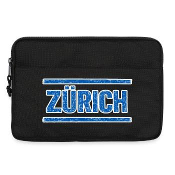 Zürich Schriftzug - Laptoptasche 13" - Schwarz - Vorne