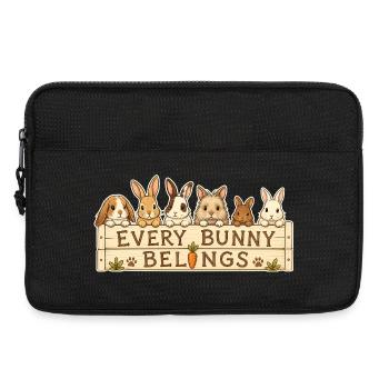 EVERY BUNNY BELONGS - Laptop bag 13" - black - Front