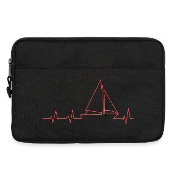 Sailboat heartbeat - Laptop bag 13" - black - Front