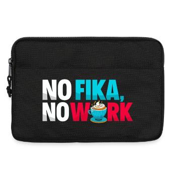 No Fika No Work - Typographie de la pause café suédoise - Sacoche pour ordinateur portable 13 pouces - noir - Devant