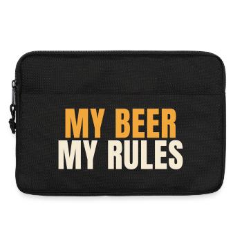 My Beer My Rules Funny Beer Saying Shirt - Laptop bag 13" - black - Front