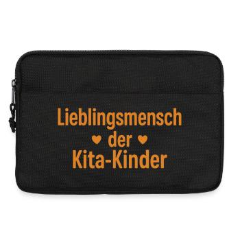 Lieblingsmensch der Kita-Kinder - Laptoptasche 13" - Schwarz - Vorne