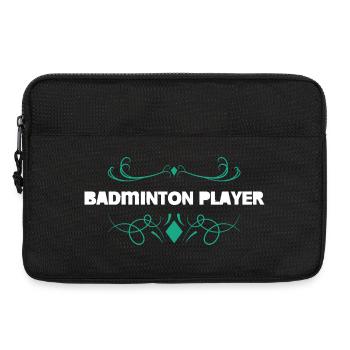 Conception des ornements pour joueurs de badminton - Sacoche pour ordinateur portable 13 pouces - noir - Devant