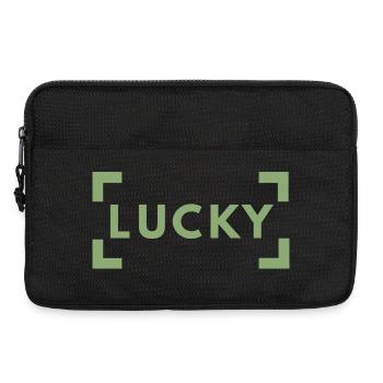 Lucky Typography Green Minimalist - Laptoptasche 13" - Schwarz - Vorne