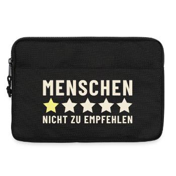 Menschen 1 Stern nicht zu empfehlen - Laptoptasche 13" - Schwarz - Vorne