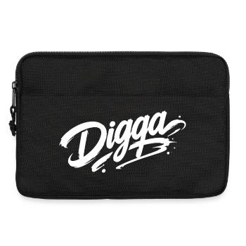 Digga | Cooler Graffiti Spruch | Jugendwort - Laptoptasche 13" - Schwarz - Vorne
