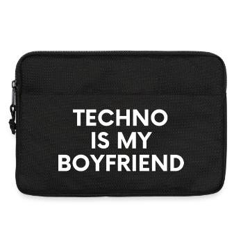 Techno est mon petit ami - Spruch - Sacoche pour ordinateur portable 13 pouces - noir - Devant