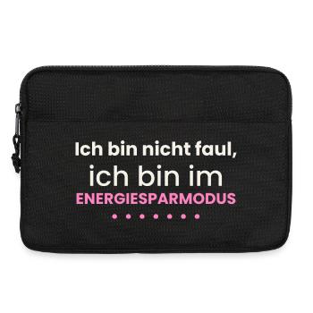 Nicht faul Energiesparmodus Lustiges Shirt Spruch - Laptoptasche 13" - Schwarz - Vorne