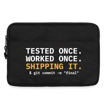 Einmal getestet, beim Versand funktionierte es - Laptoptasche 13" - Schwarz - Vorne