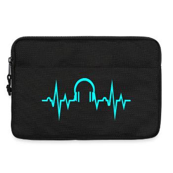 La musique est mon amour - Sacoche pour ordinateur portable 13 pouces - noir - Devant