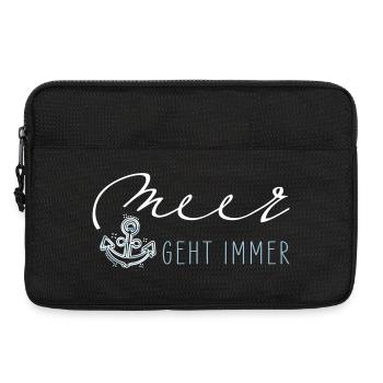 Sea always goes - Laptop bag 13" - black - Front