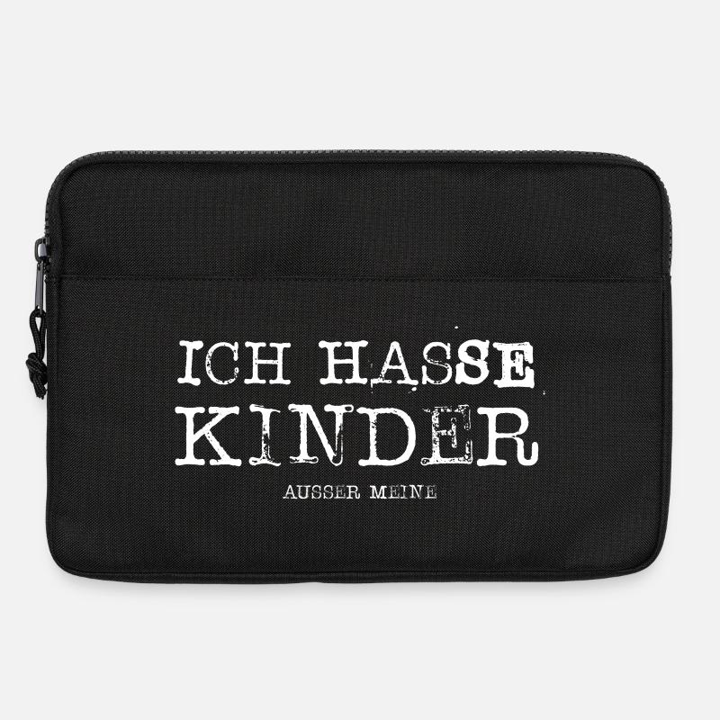 Ich hasse Kinder ausser meine Geschenk - Laptoptasche 13" - Schwarz