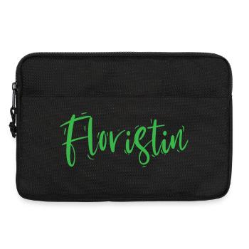 Floristin Design – Eleganter Schriftzug - Laptoptasche 13" - Schwarz - Vorne