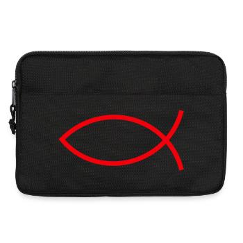 Jésus poisson Ichthys poisson poisson poisson - Sacoche pour ordinateur portable 13 pouces - noir - Devant