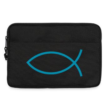 Jésus poisson Ichthys poisson poisson poisson - Sacoche pour ordinateur portable 13 pouces - noir - Devant