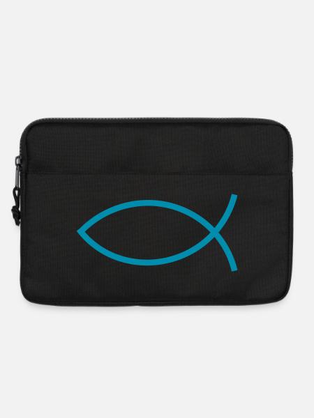 Jesusfisch Ichthys Fisch Fische - Laptoptasche 13" - Schwarz