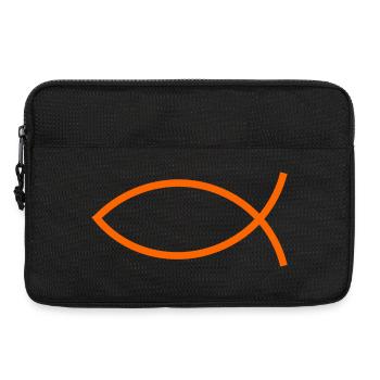 Jésus poisson Ichthys poisson poisson poisson - Sacoche pour ordinateur portable 13 pouces - noir - Devant