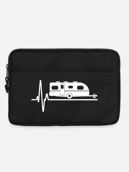 Herzschlag Caravan Silhouette - Laptoptasche 13" - Schwarz