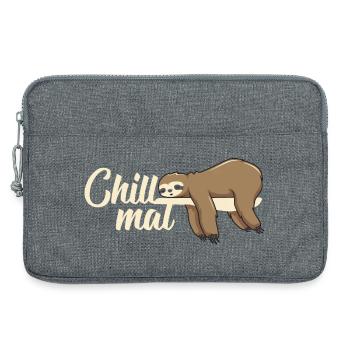 Drôle de chill times paresseux tout en se relaxant - Sacoche pour ordinateur portable 13 pouces - gris chiné - Devant