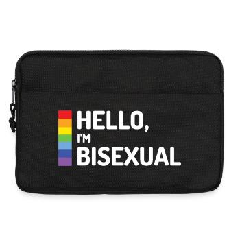 Hello, I’m Bisexual - Laptop bag 13" - black - Front