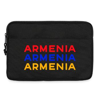 Drapeau de lettrage de l’Arménie - Sacoche pour ordinateur portable 13 pouces - noir - Devant