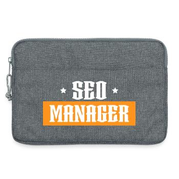SEO Manager tshirt orange noir - Sacoche pour ordinateur portable 13 pouces - gris chiné - Devant
