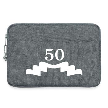 Façonner votre propre 50e anniversaire cinquante ans - Sacoche pour ordinateur portable 13 pouces - gris chiné - Devant