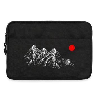 Crimson Sun Over Silent Peaks - Laptop bag 13" - black - Front