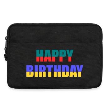 ANNIVERSAIRE. HAPPY BIRTHDAY. JOYEUX ANNIVERSAIRE. - Sacoche pour ordinateur portable 13 pouces - noir - Devant