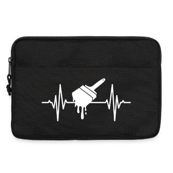 Malerbürste Herzlinie - Laptoptasche 13" - Schwarz - Vorne