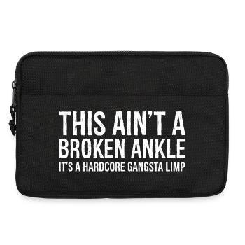 Lustiges Lustiges Shirt mit gebrochener Knöchelverletzung - Laptoptasche 13" - Schwarz - Vorne