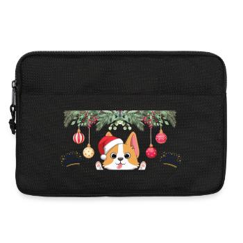 Chihuahua de Noël - Sacoche pour ordinateur portable 13 pouces - noir - Devant