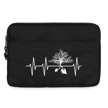 heartbeat, tree, nature, pulse, symbol, forest, icon, graphic - Laptop bag 13" - black - Front