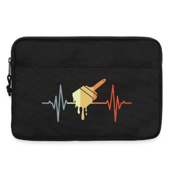 Lackierpinsel Herzschlag - Laptoptasche 13" - Schwarz - Vorne