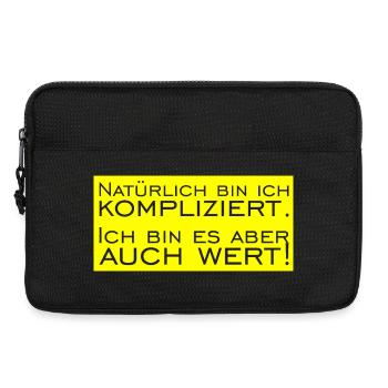 Natürlich bin ich Kompliziert - Laptoptasche 13" - Schwarz - Vorne