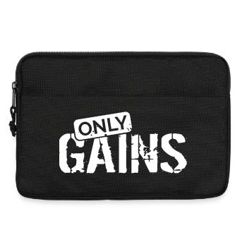 only gains fitness muscle building gym training icon - Laptop bag 13" - black - Front