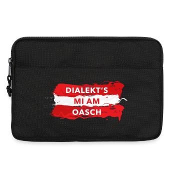 dialekts mi am oasch mundartsprüche österreich - Laptoptasche 13" - Schwarz - Vorne