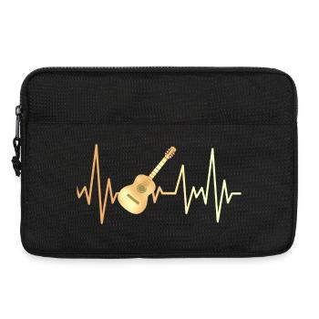 Guitare Électrique et Cadence Cardiaque - Sacoche pour ordinateur portable 13 pouces - noir - Devant