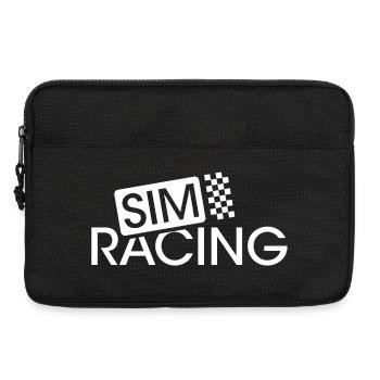 simracing Fahrer Logo sim racer icon Auto - Laptoptasche 13" - Schwarz - Vorne