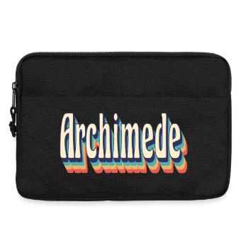 Vintage Retro Archimede T-Shirt Geschenk T-Shirt - Laptoptasche 13" - Schwarz - Vorne