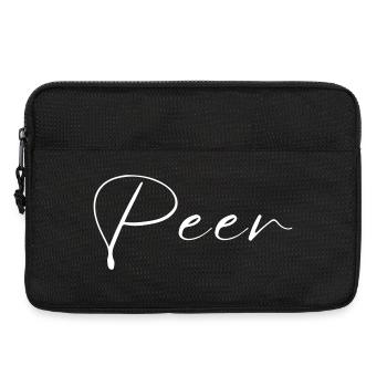 Peer Name T-Shirt Geschenk Für Männer - Laptoptasche 13" - Schwarz - Vorne