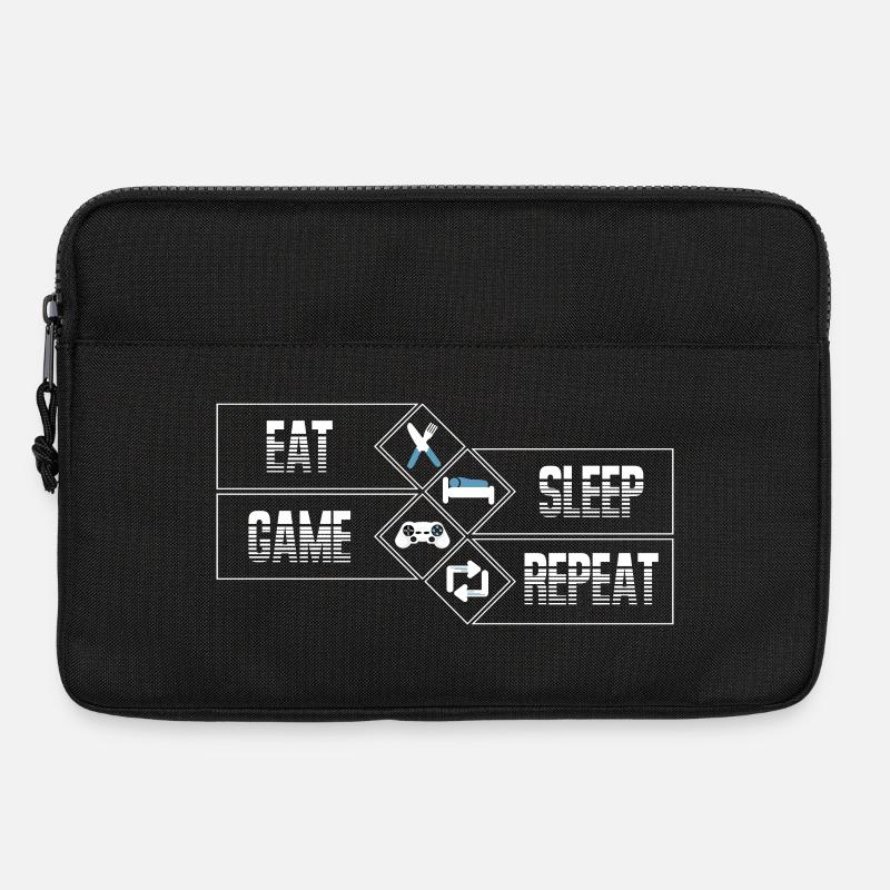 PC Gaming - Eat Sleep Game Repeat - Laptop bag 13" - black