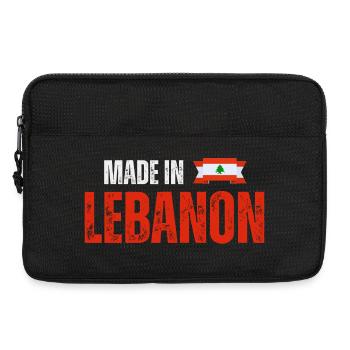 Hergestellt im Libanon, libanesischer Stolz - Laptoptasche 13" - Schwarz - Vorne