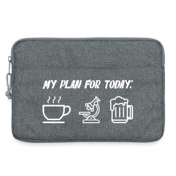 My Plan For Today Coffee Microscope Beer - Laptop bag 13" - heather grey - Front