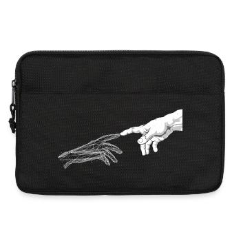Fraktale Hände greifen - Laptoptasche 13" - Schwarz - Vorne